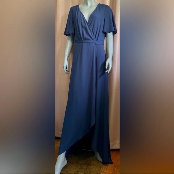 Show Me Your MuMu Dresses & Skirts - Show Me Your MuMu Large Sophia Wrap Maxi Dress Navy EUC